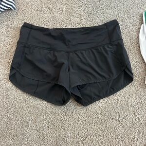 Speed up lined black shorts 2.5”